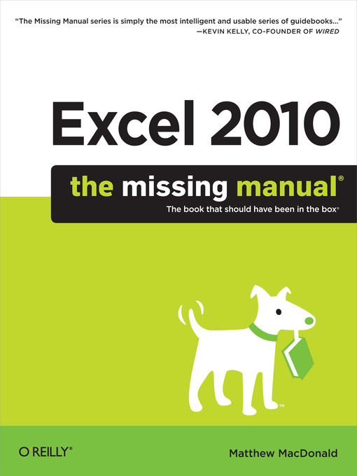 Title details for Excel 2010 by Matthew MacDonald - Available